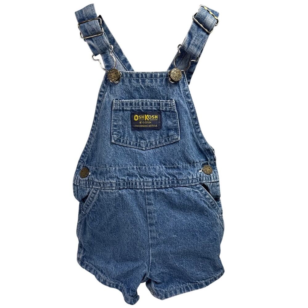 Vintage OshKosh B'gosh Vestbak Denim Shortalls 12Months Baby Overalls